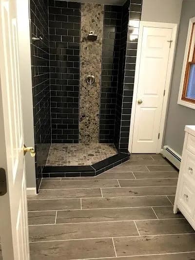 Renovated bathroom by Palm Beach Renovations