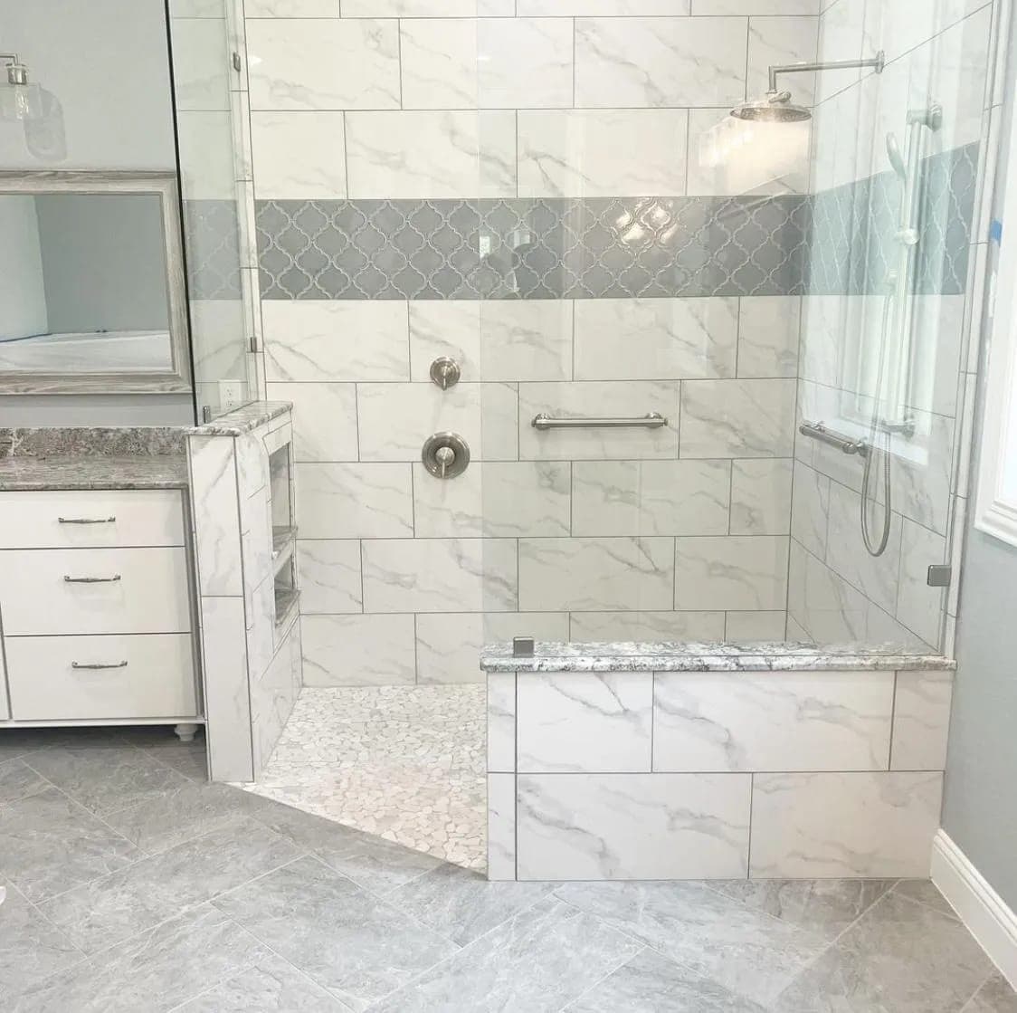 Renovated bathroom by Palm Beach Renovations