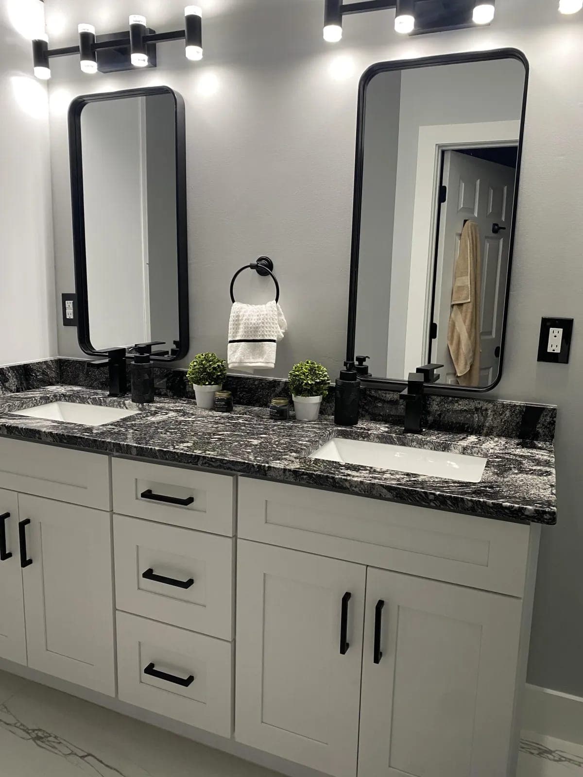 Renovated bathroom by Palm Beach Renovations
