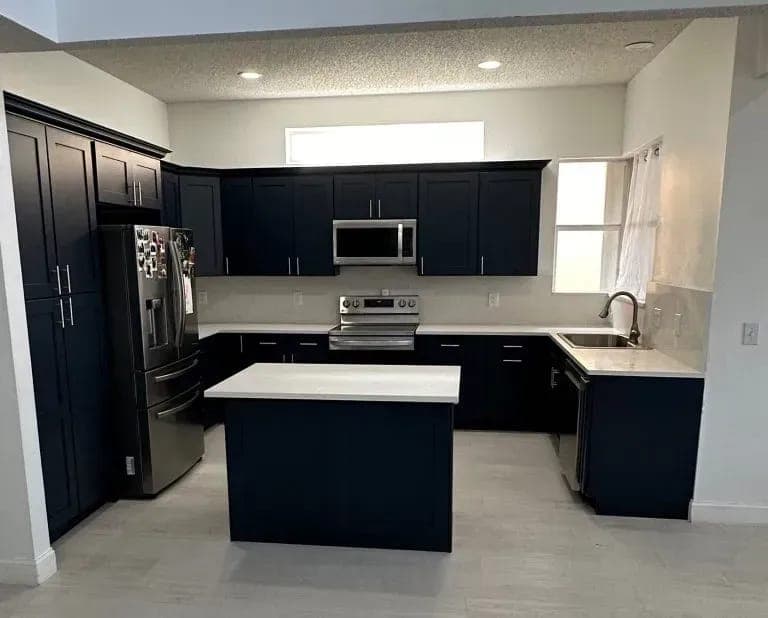 Completed kitchen remodel by Palm Beach Renovations
