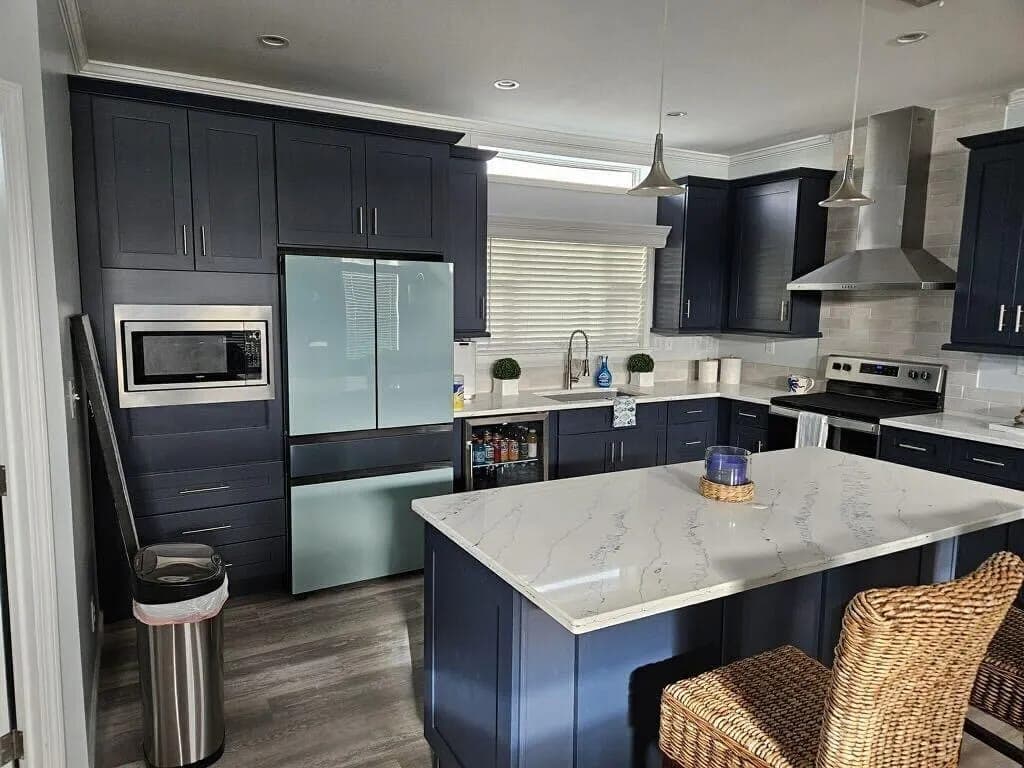 Completed kitchen remodel by Palm Beach Renovations